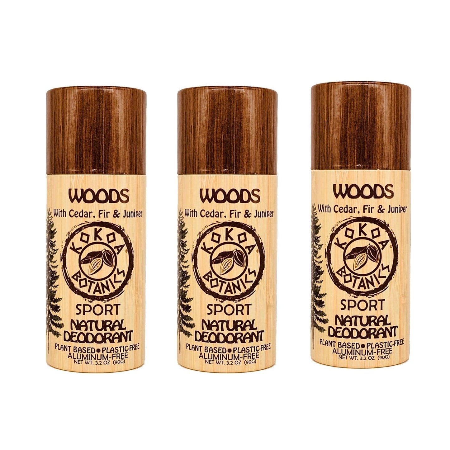 3 Pack Natural Deodorant - Choose Your Variety - Aluminum-Free
