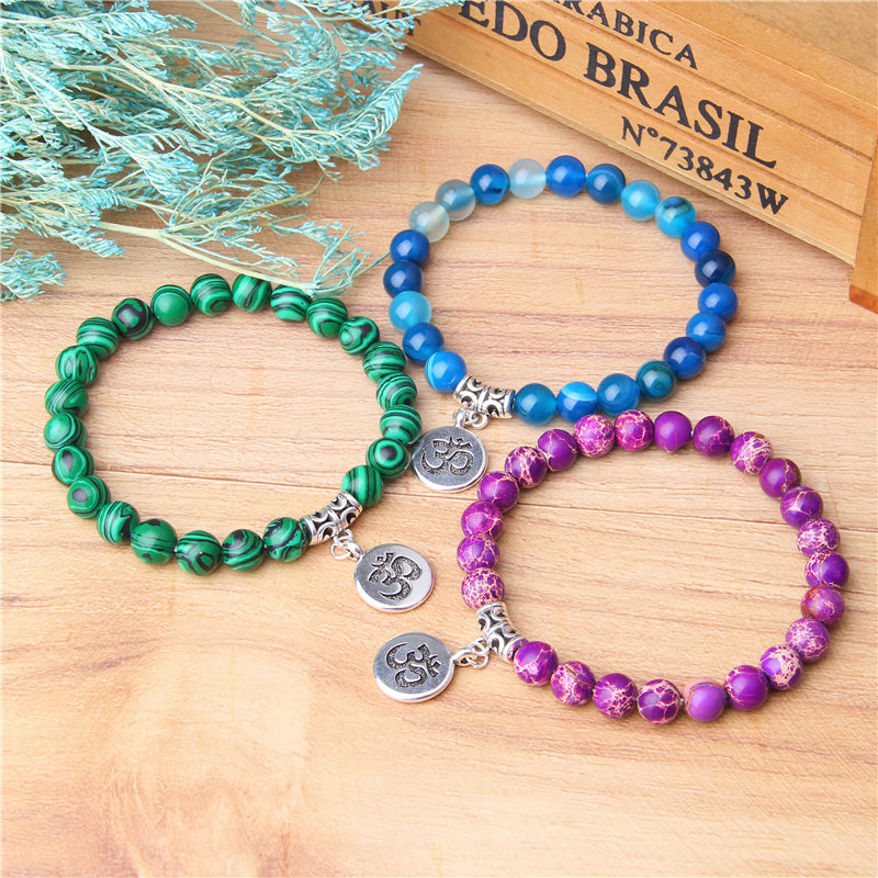 Purple Imperial Jasper Fearlessness & Peace Bracelet