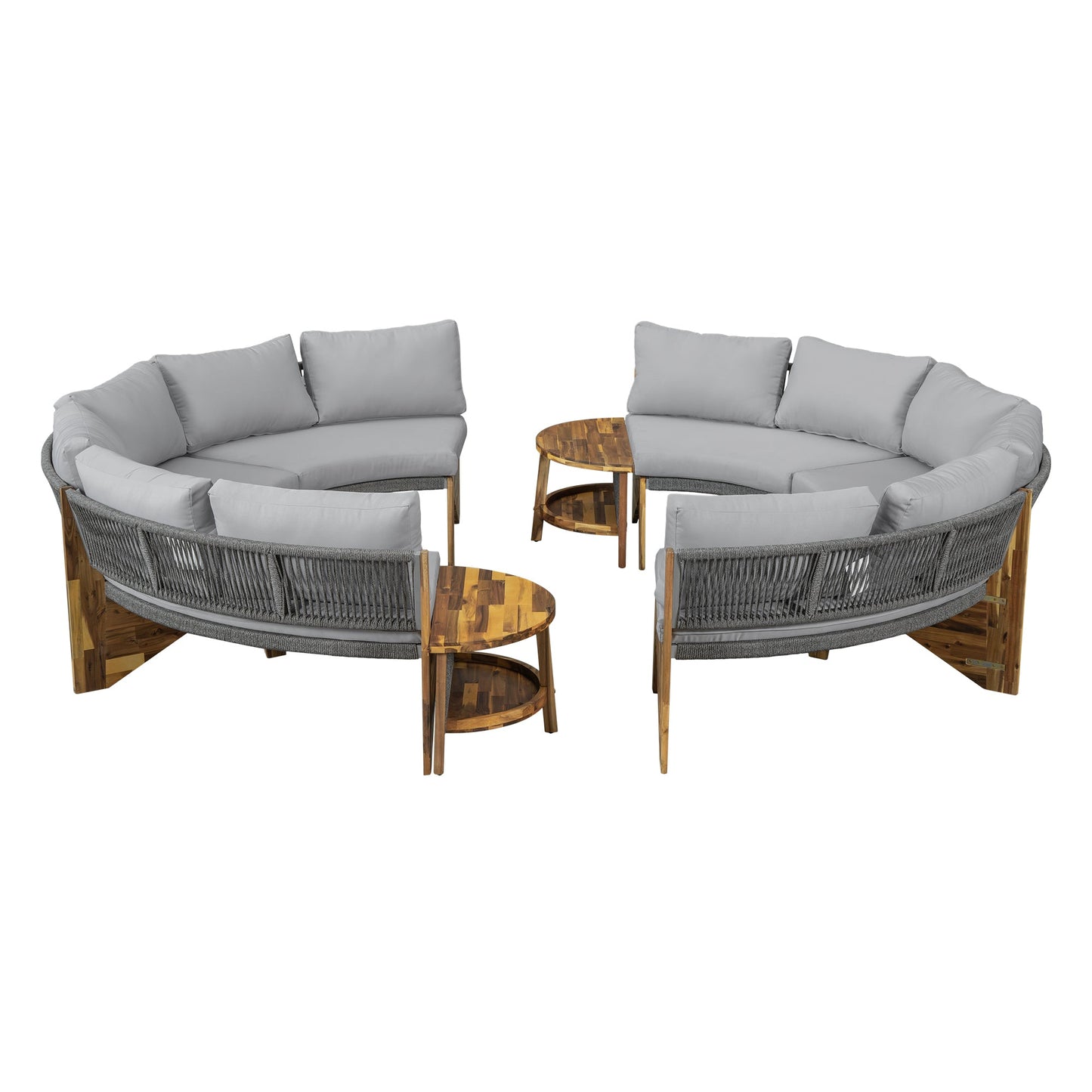 6 - Person Outdoor Seating Group with Cushions and A Coffee Table(old