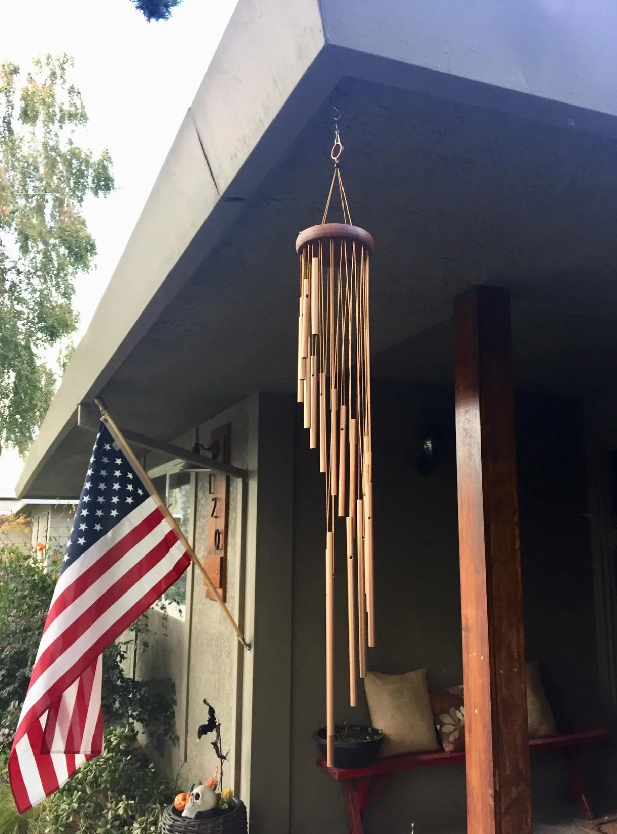 ® 36" Gold Wind Chimes for Outside,Memorial Wind Chimes with 18 Aluminum Tubes and S Hook,Clearance Wind Chimes for Home Garden Hanging Decor