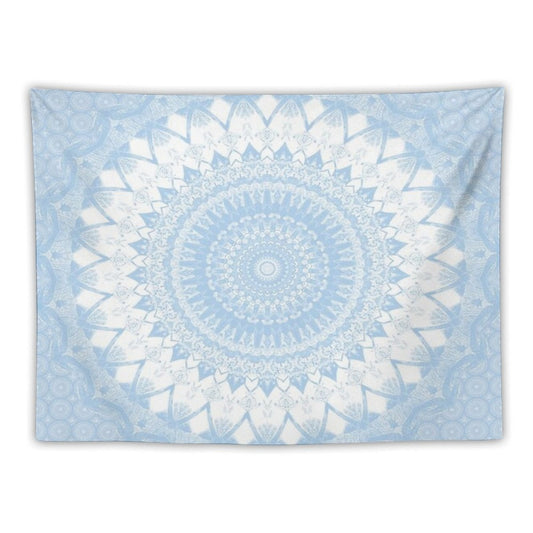 Baby Blue Boho Mandala Tapestry