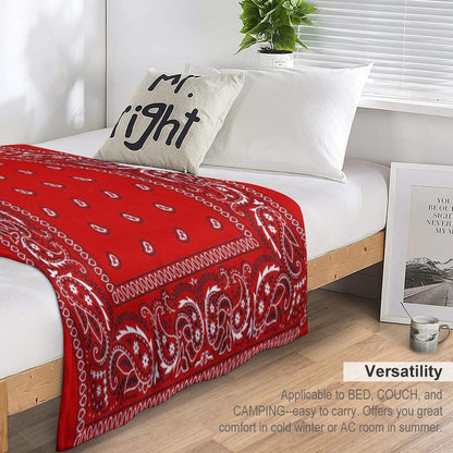 Bandana - Red Throw Blanket