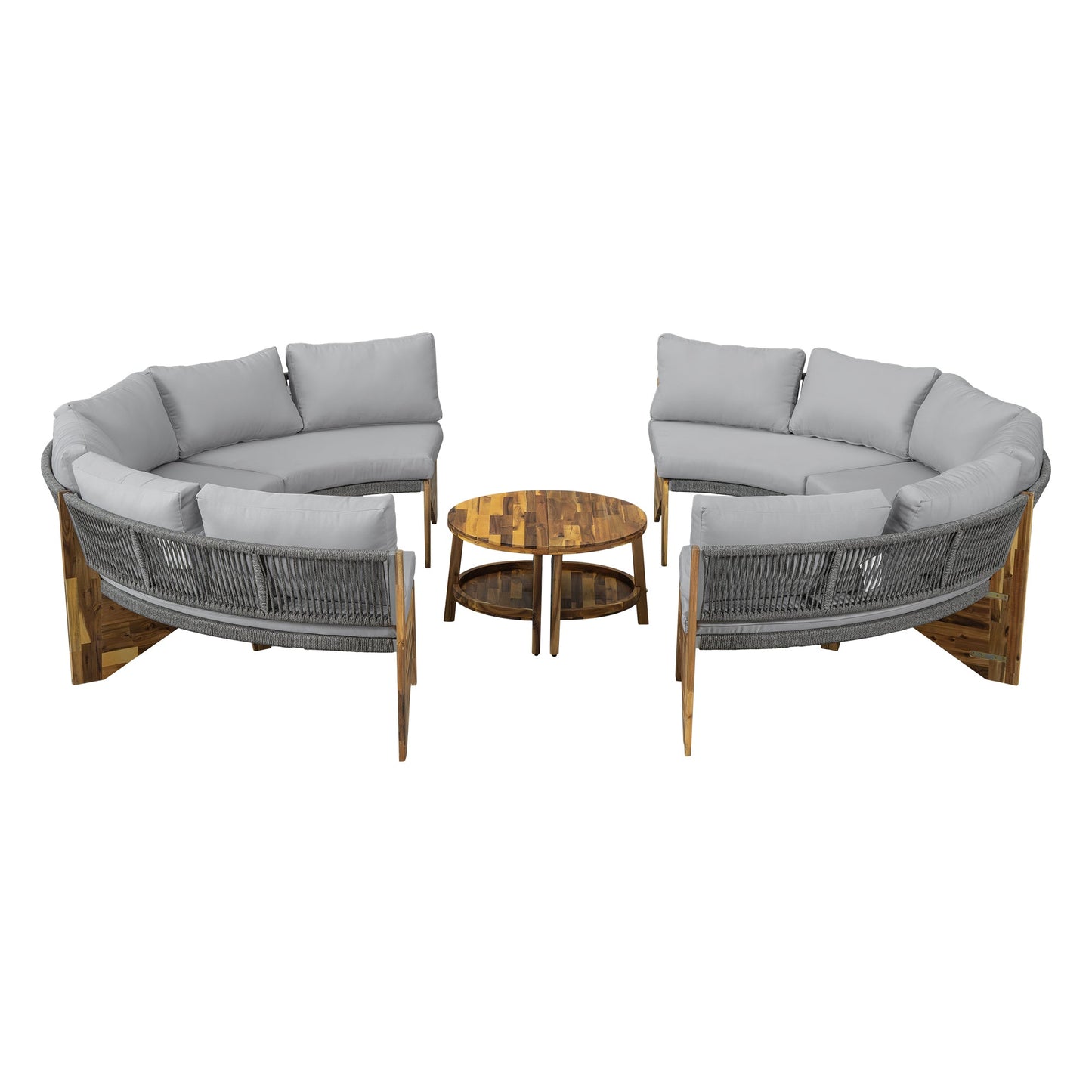 6 - Person Outdoor Seating Group with Cushions and A Coffee Table(old