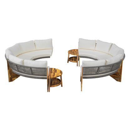 6 - Person Outdoor Seating Group with Cushions and A Coffee Table(old