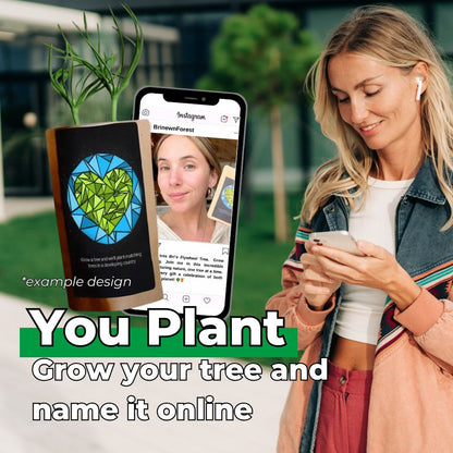 Earth with Heart Tree - Plants 100 Trees
