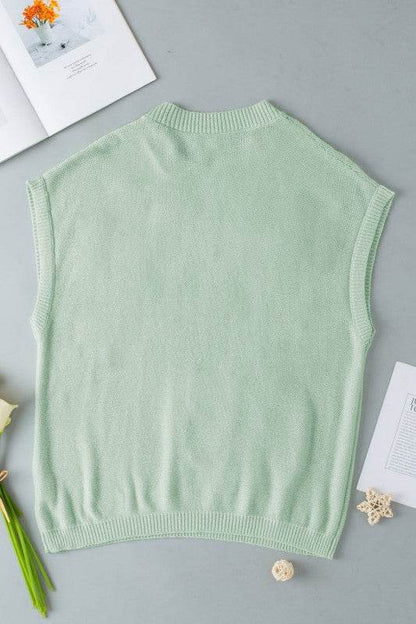 Hannah Crochet Flower Knit Short Sleeve Sweater To