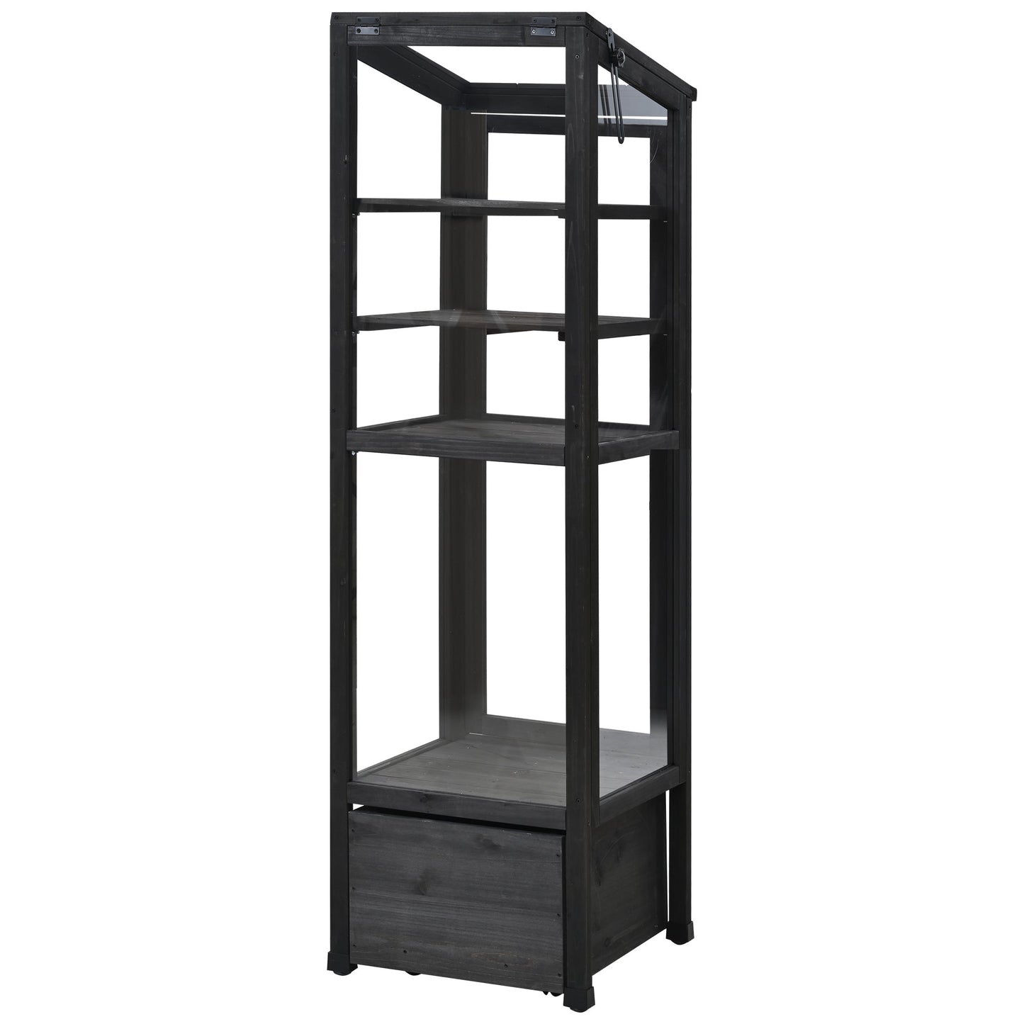 62.4inch Height Wood Garden Greenhouse Balcony Portable Mini Cold