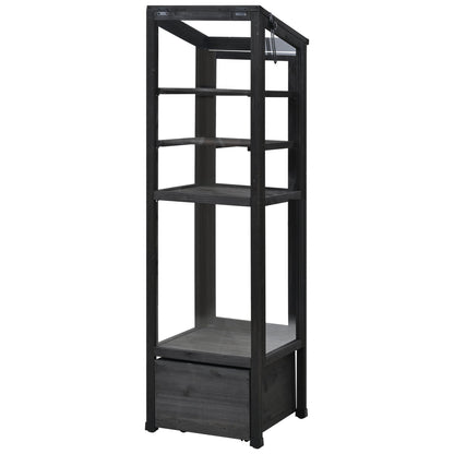 62.4inch Height Wood Garden Greenhouse Balcony Portable Mini Cold