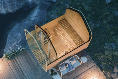 SAUNA EVOLUTION® Luxury Barrel Sauna Serenity Nature Air 8