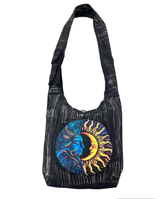 Cotton Brush Sun and Moon Sling Bag