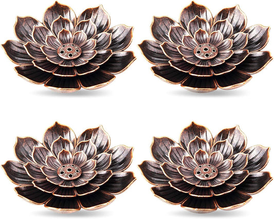 4Pack Incense Holder Cone Incense Burner Holder with Ash Catcher for Home Office Fragrance Accessories