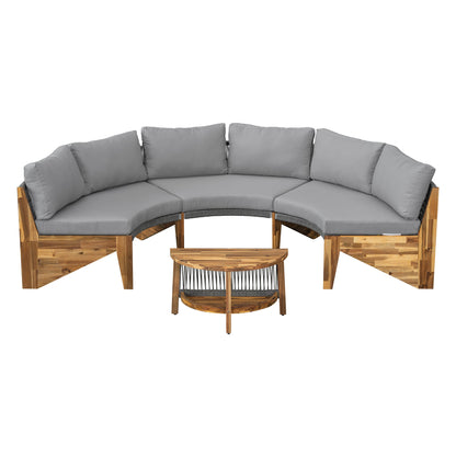 6 - Person Outdoor Seating Group with Cushions and A Coffee Table(old