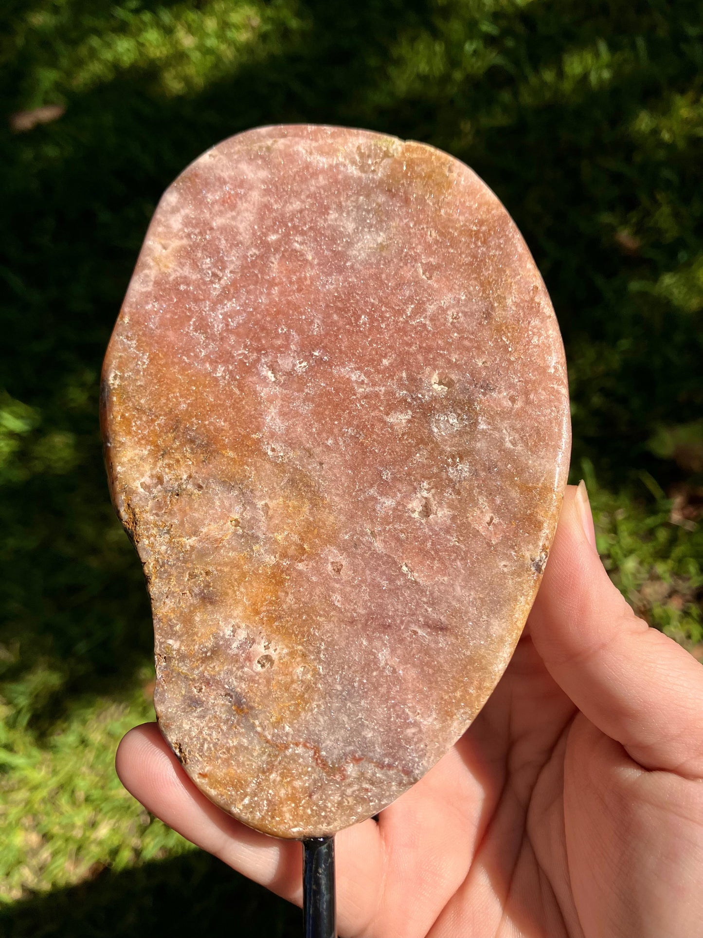 Pink Amethyst Slab on Stand