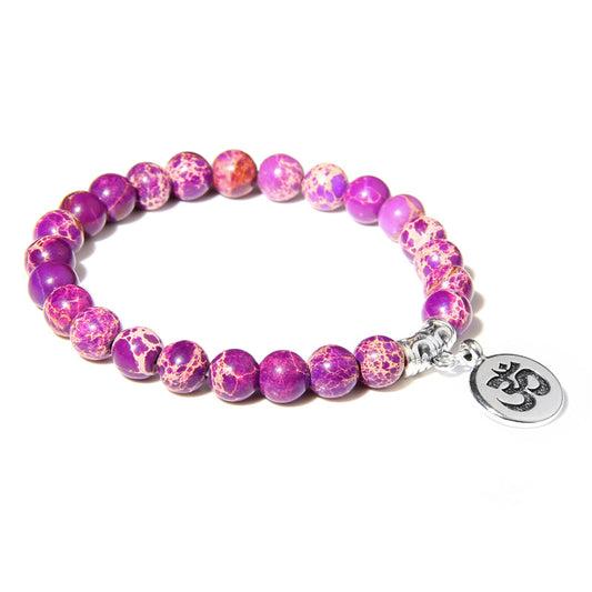 Purple Imperial Jasper Fearlessness & Peace Bracelet