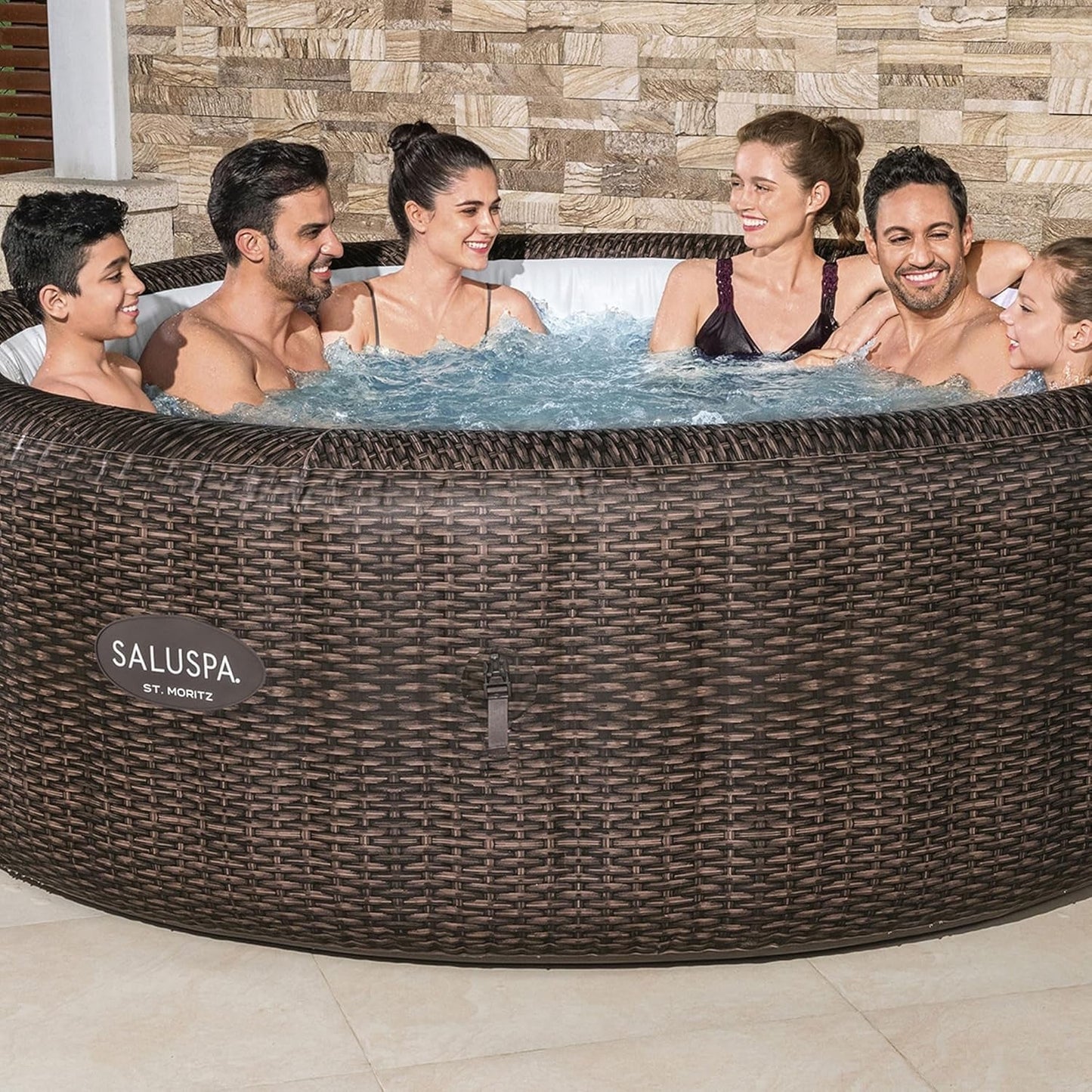 Saluspa St Moritz Airjet 5 to 7 Person Inflatable Hot Tub round
