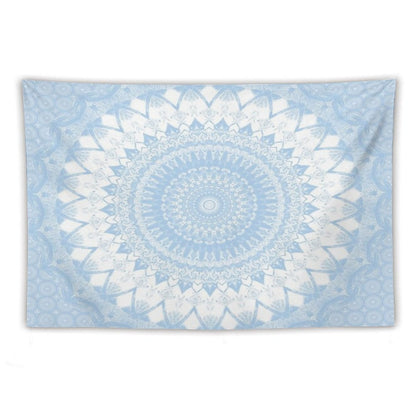 Baby Blue Boho Mandala Tapestry