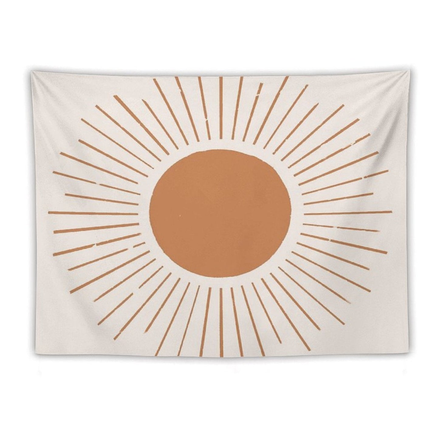 Terracotta Boho Sun Rays Tapestry