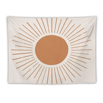 Terracotta Boho Sun Rays Tapestry