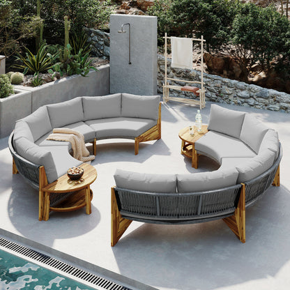 6 - Person Outdoor Seating Group with Cushions and A Coffee Table(old