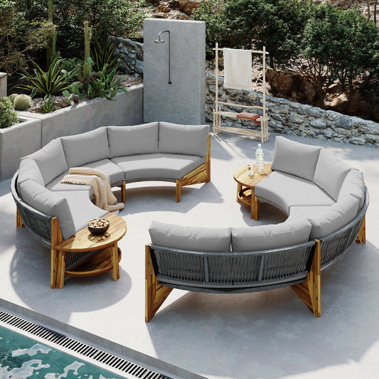 6 - Person Outdoor Seating Group with Cushions and A Coffee Table(old