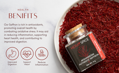 4 Grams (0.14 Oz) Heray Saffron, Afghani Superior Negin Quality