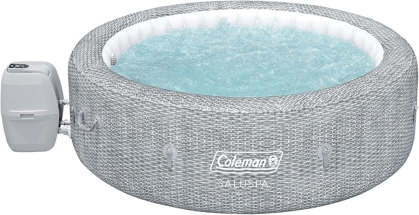 Sicily Airjet 5 to 7 Person Inflatable Hot Tub round Portable Outdoor