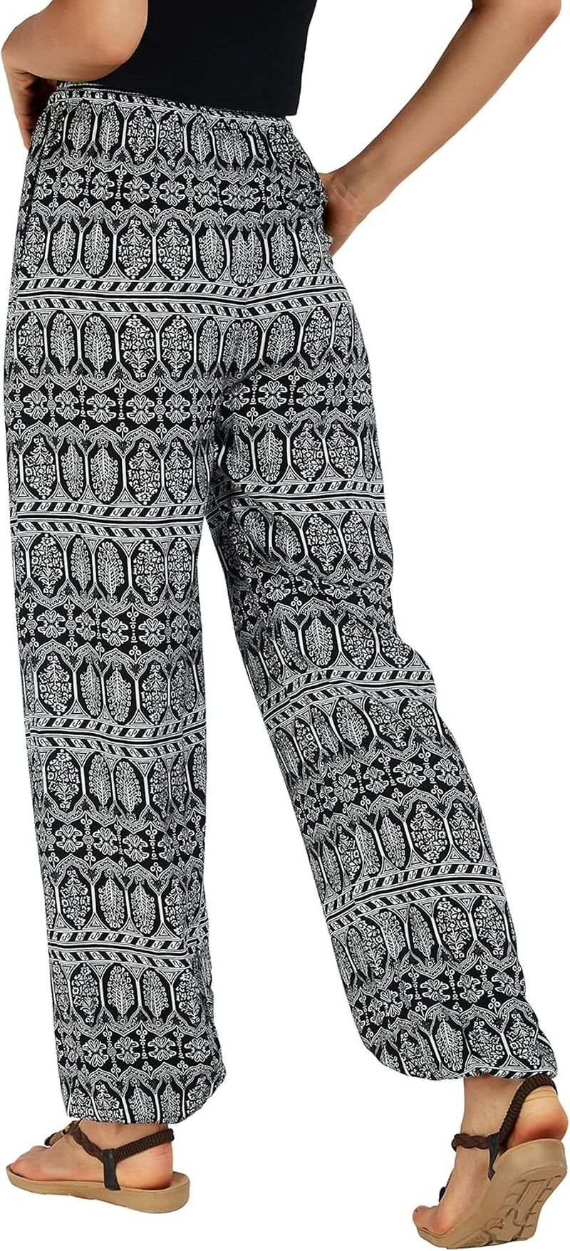 Women'S Floral Print Summer Boho Pants Harem Beach Vacation Pants