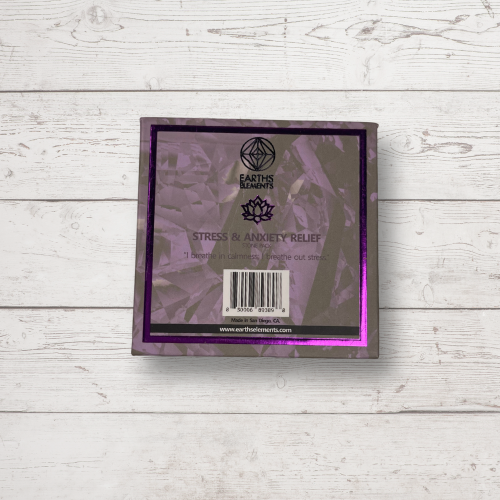 Stress & Anxiety Relief Crystal Pack – Amethyst, Howlite & Sodalite