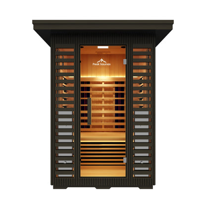 Peak Saunas Patagonia Luxury 2-Person Outdoor Full Spectrum Infrared Sauna with Smart WiFi App Control