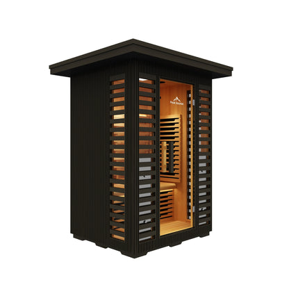 Peak Saunas Patagonia Luxury 2-Person Outdoor Full Spectrum Infrared Sauna with Smart WiFi App Control