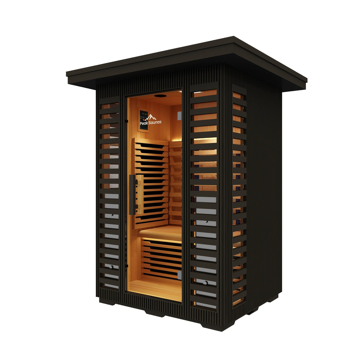 Peak Saunas Patagonia Luxury 2-Person Outdoor Full Spectrum Infrared Sauna with Smart WiFi App Control
