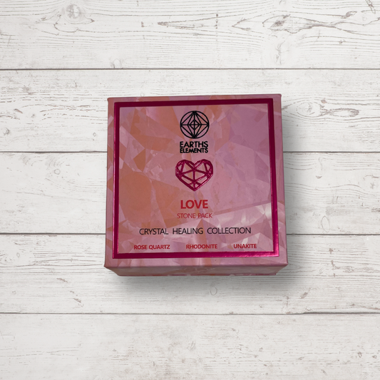 Love Crystal Pack – Rose Quartz, Rhodonite & Unakite