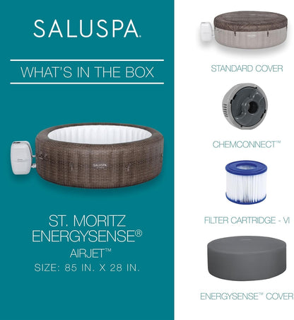 Saluspa St Moritz Airjet 5 to 7 Person Inflatable Hot Tub round