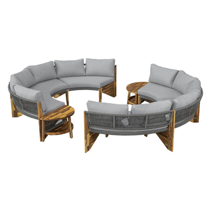 6 - Person Outdoor Seating Group with Cushions and A Coffee Table(old