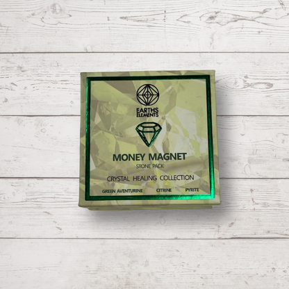 Money Magnet Crystal Pack – Citrine, Green Aventurine & Pyrite