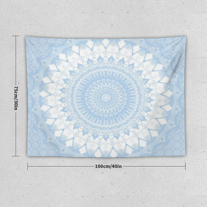 Baby Blue Boho Mandala Tapestry