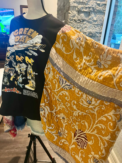 Bell Sleeve  Butterfly Top “Green Day”