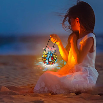 DIY Mosaic Night Light Kit, Make Your Own Mosaic Night Light, DIY Stained Glass Set, Crafts Kit for Teens Adults, Handmade Artwork Gifts Valentines Day Birthday Gift