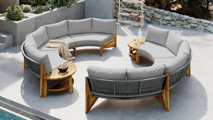 6 - Person Outdoor Seating Group with Cushions and A Coffee Table(old