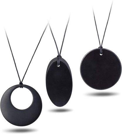 Shungite Crystal Necklace Pendant Set - Spiritual Jewellery & Chakra Necklace - Trendy Jewellery Healing Crystals Black Necklace for Negative Energy Protection
