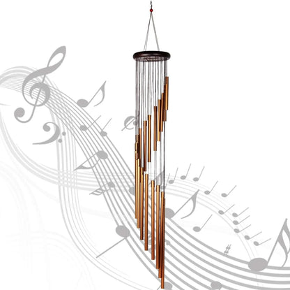 ® 36" Gold Wind Chimes for Outside,Memorial Wind Chimes with 18 Aluminum Tubes and S Hook,Clearance Wind Chimes for Home Garden Hanging Decor