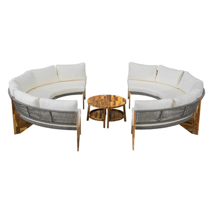 6 - Person Outdoor Seating Group with Cushions and A Coffee Table(old