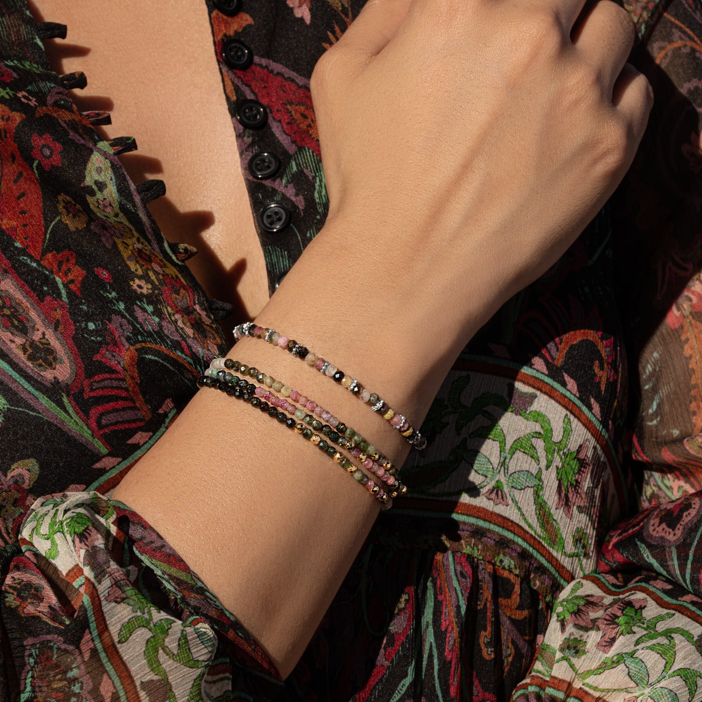 Lavish Blessings Tourmaline Macrame Bracelet