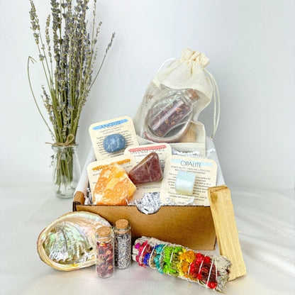 Aquarius Crystal Set for Motivation & Determination - Includes Aura Cleansing Kit