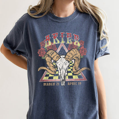 Aries Zodiac Comfort Colors Tees, Horoscope, Astrology