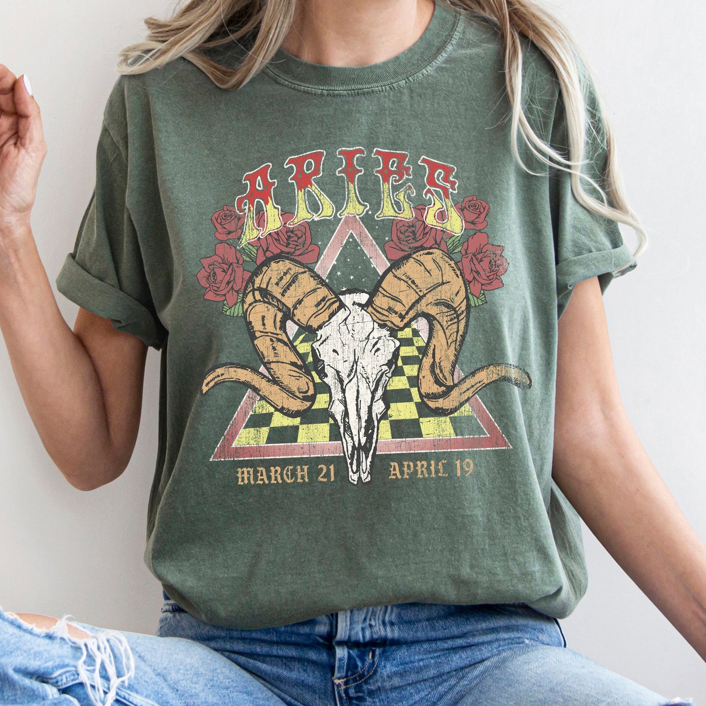 Aries Zodiac Comfort Colors Tees, Horoscope, Astrology
