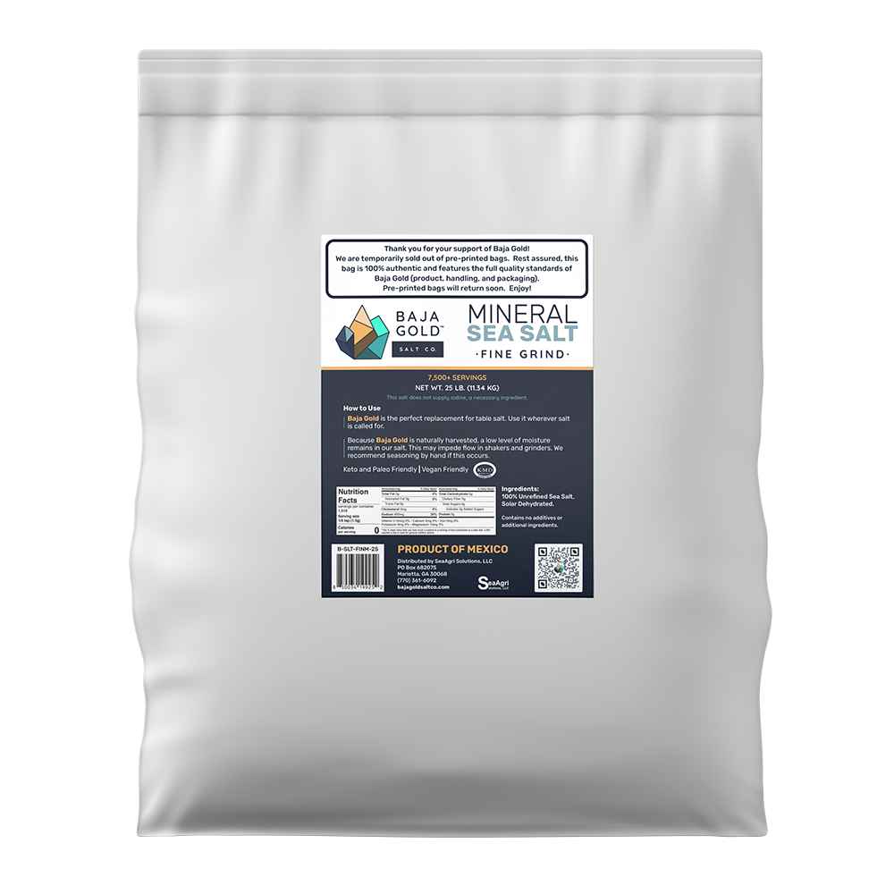 Baja Gold Signature Mineral Sea Salt - Fine Grind