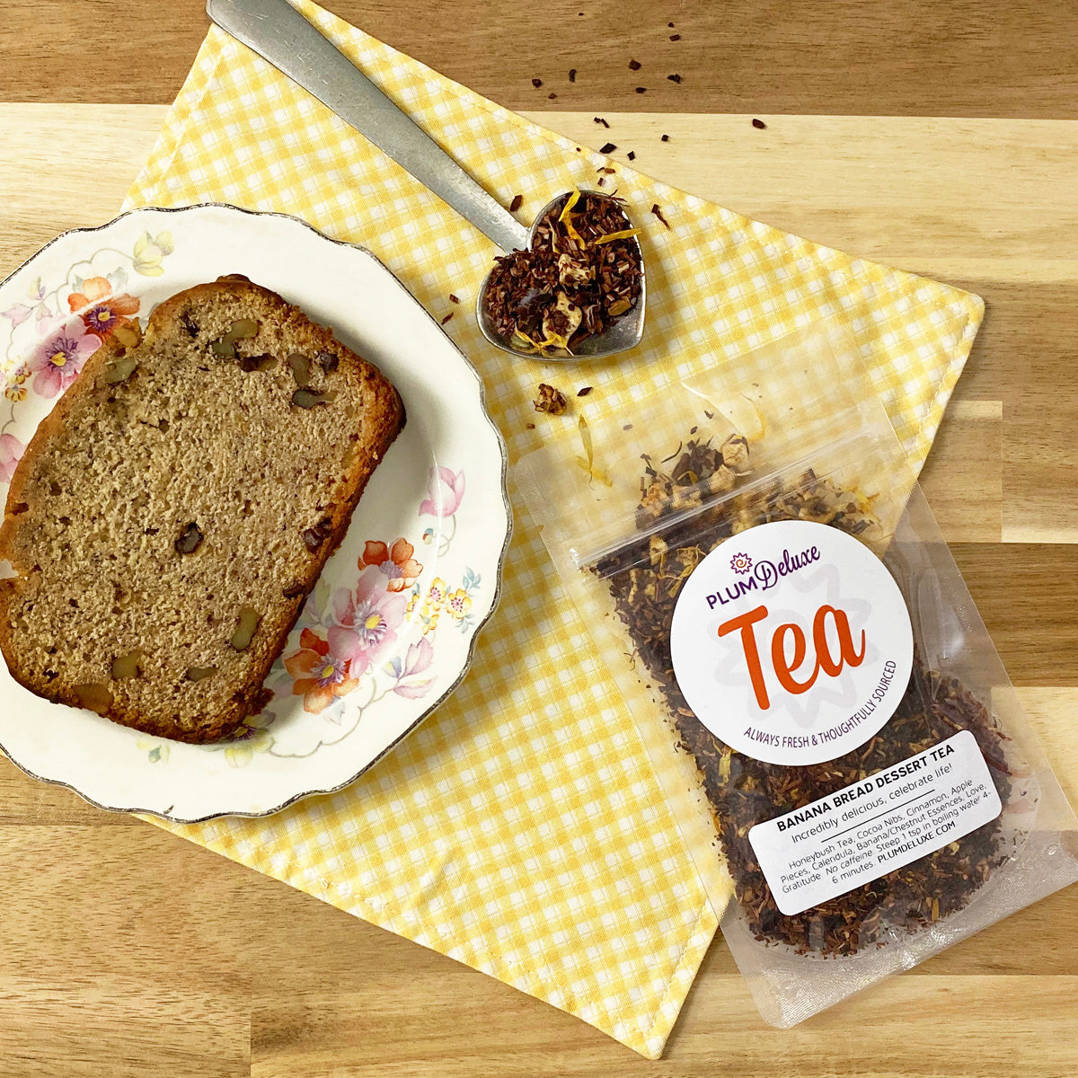 Banana Bread Herbal Dessert Tea (Chocolate-Chestnut)