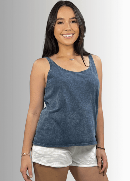 Twenty Four Seven Cotton Tank in Stone