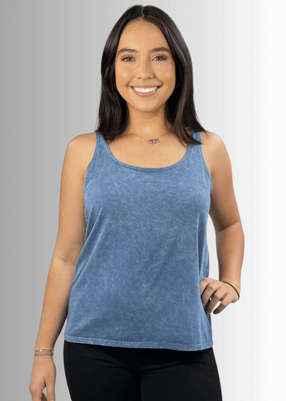 Twenty Four Seven Cotton Tank in Light Denim